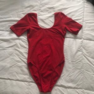 American apparel red onesie